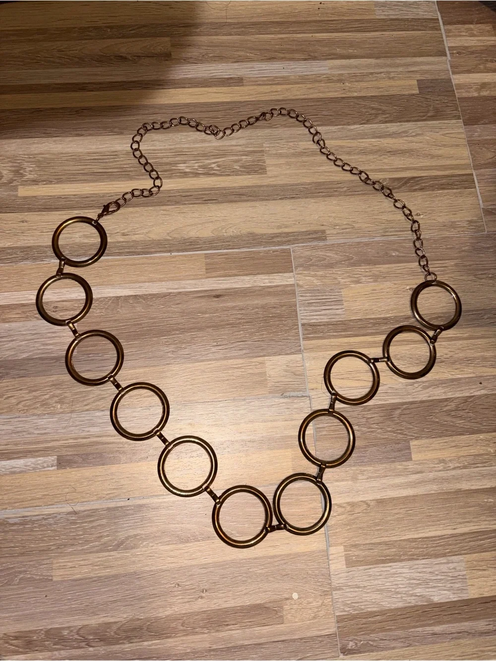 Women’s Gold-Tone Open Circle Link Belt small waist
